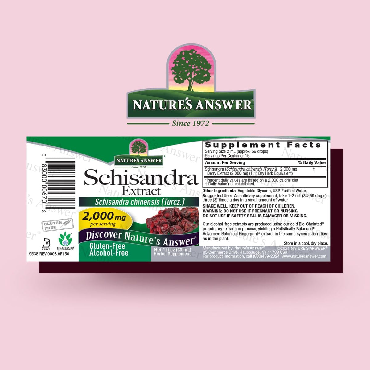 Nature&#39;s Answer Schisandra Extract No Alcohol 1 oz Liquid