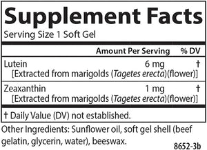 Carlson - Lutein, 6 mg, Healthy Vision & Eye Function, Antioxidant, Lutein Supplements for Eyes, Eye Vitamins with Lutein & Zeaxanthin, 180 Softgels