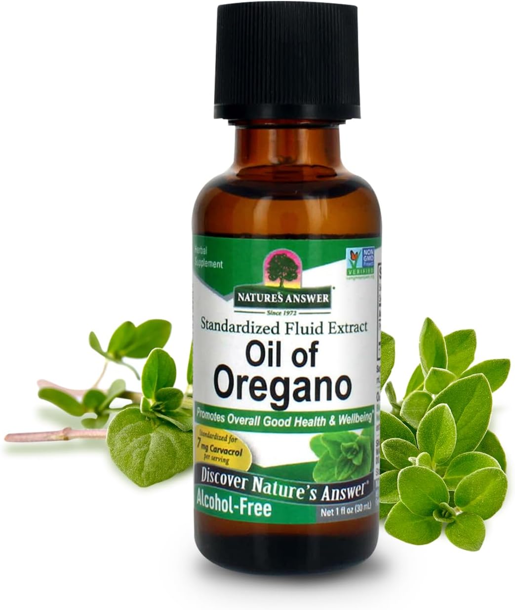 Nature&#39;s Answer Oil of Oregano Leaf | Supports Healthy Intestinal &amp; Digestive Function | Promotes Overall Good Health and Wellness | Gluten-Free, Alcohol-Free &amp; No Preservatives 1oz