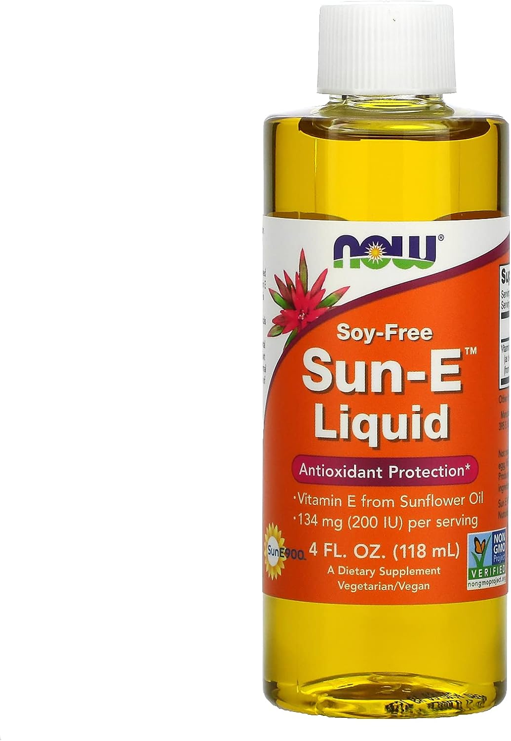 NOW Supplements, Sun-E™ Liquid (derived from Non-GMO Sunflower Seed Oil), 4-Ounce