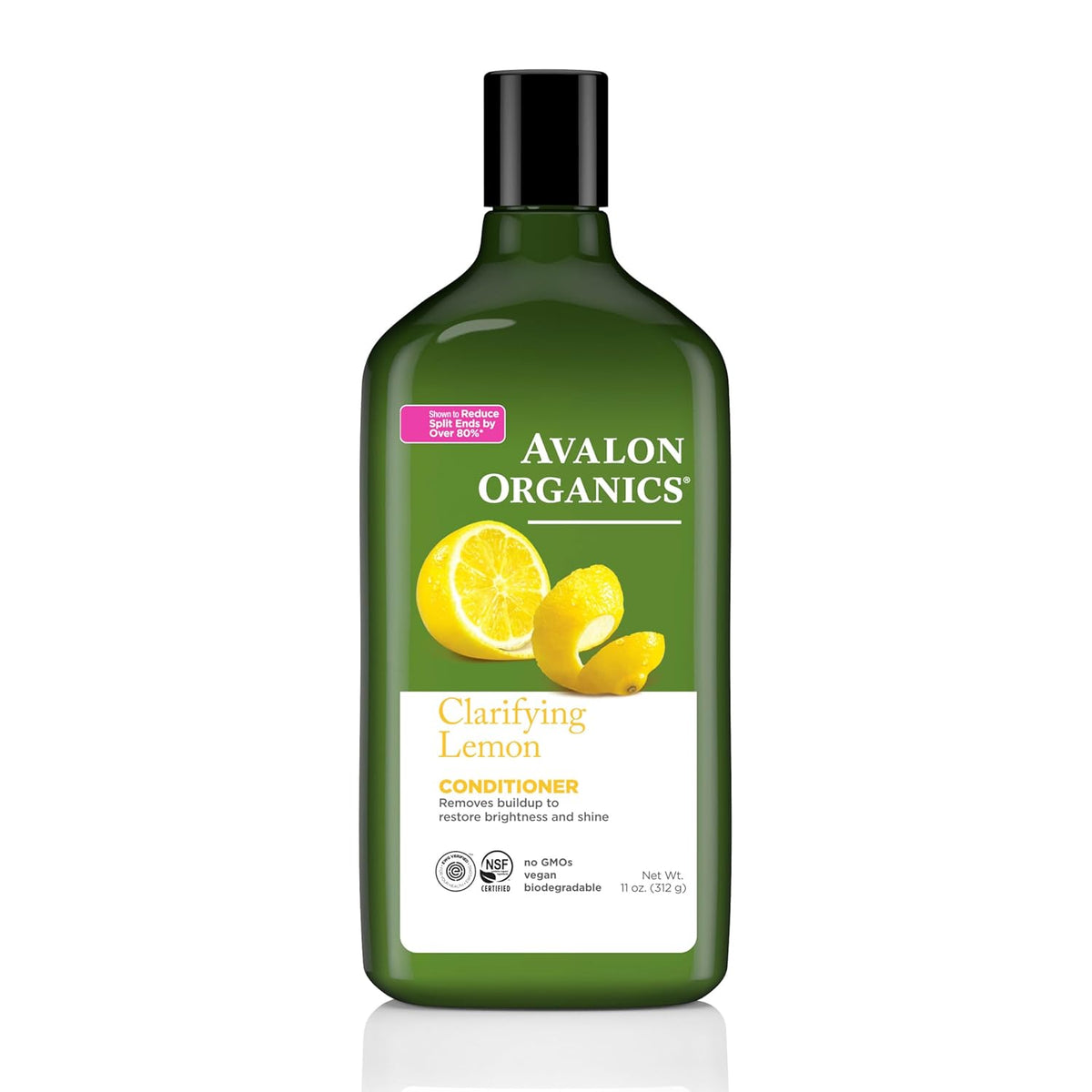 Avalon Organics Clarifying Lemon Conditioner, Removes Buildup to Restore Brightness and Shine, 11 Fluid Ounces