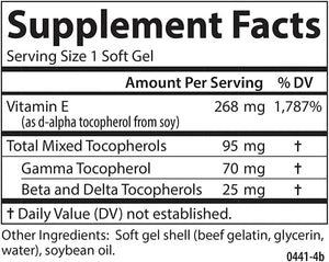 Carlson - E-Gems Plus, 400 IU (268 mg), Natural-Source Vitamin E, Optimal Wellness, 100 Soft Gels