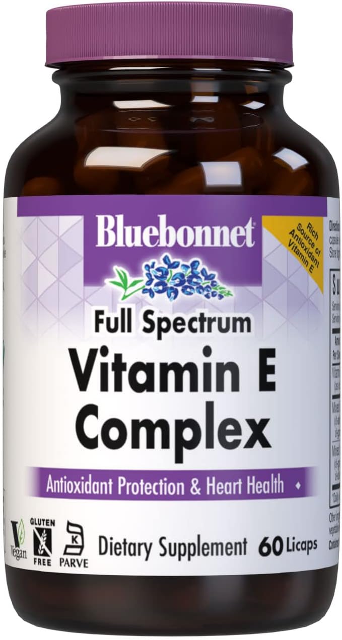 BlueBonnet Nutrition Full Spectrum Vitamin E Complex 200 IU, 60 Softgels