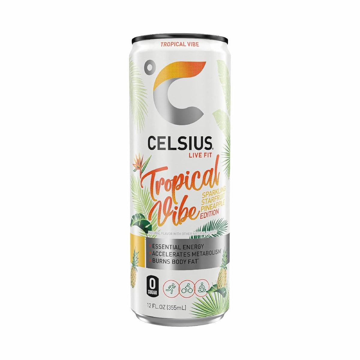 Celsius Tropical Vibe Energy Drink - 12 fl oz Can
