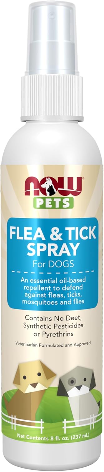 NOW Foods Pet Health, Spray For Dogs, Essential Oil Based, No Deet, 8-Ounce