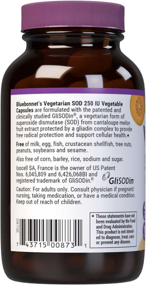 Blue Bonnet Super Fruit Extra Strength Cantaloupe Melon Fruit Extract 250IU Per Serving of SOD- 60 Vcaps