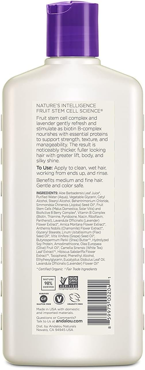 Andalou Naturals Lavender and Biotin Full Volume Conditioner, 11.5 Ounce