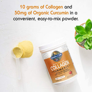 Garden of Life Multi-Sourced Protein Hydrolyzed Collagen Peptides Powder Supplements for Women Men Joints Mobility, Apple Cinnamon, Turmeric, 20 Servings, 7.76 Oz