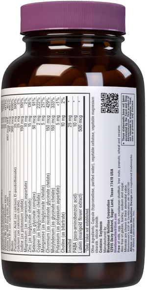 Bluebonnet Nutrition Multi One (Iron Free) Vegetable Capsules, Complete Full Spectrum Multiple, B Vitamins, General Health, Gluten Free, Milk Free, Kosher, 120 Count