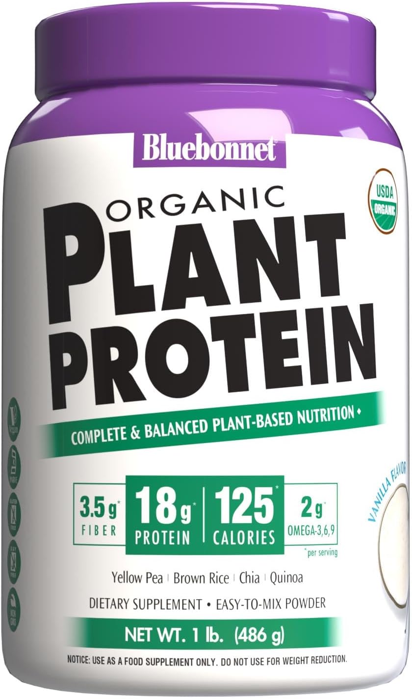 Bluebonnet Nutrition Organic Plant Protein - 18g Protein