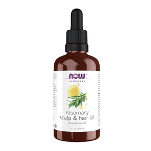 NOW Solutions Rosemary Scalp and Hair Oil, with Biotin, Pumpkin Seed and Argan Oils, Pre-Wash or Leave-In Scalp Treatment, 2 fl. oz.