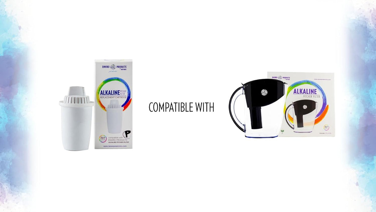 New Wave Enviro Alkaline Pitcher Filter Replacement Cartridge, 1 Cartridge