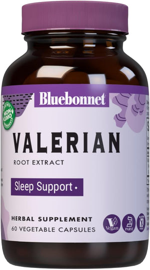 BlueBonnet Nutrition Valerian Root Extract, 60 Vegetable Capsules