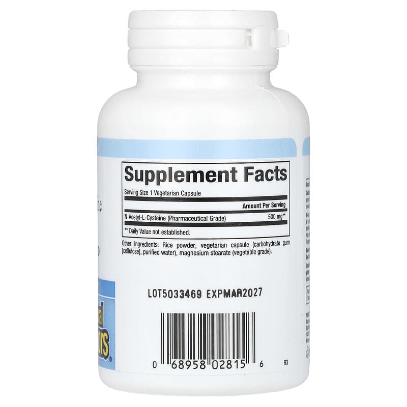 Natural Factors, NAC, N-Acetyl-L Cysteine, 500 mg, 90 Vegetarian Capsules