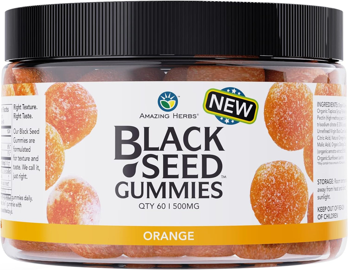 Amazing Herbs Supplements Black Seed Gummies 60 ct