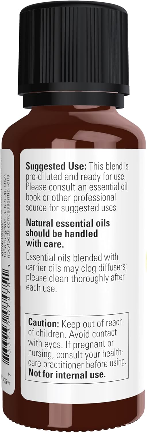 NOW Foods Essential Oils, Blue Tansy Oil Blend, Soothing and Calming with a Sweet and Fresh Aroma, 1-Ounce