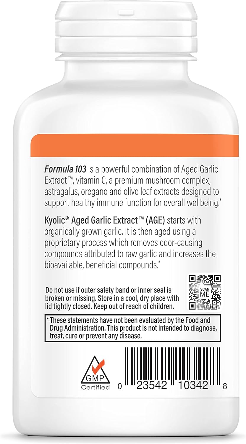 Kyolic Aged Garlic Extract™ Immune Formula 103, 200 Capsules