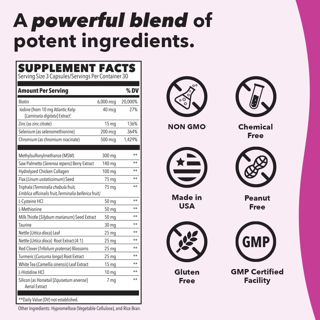 LifeSeasons Beau-T - Hair, Nail &amp; Skincare Supplement - Promotes Healthy Hair and Nail Growth - Support Clear Skin &amp; Fights Acne - Nail Strengthener - Contains Biotin Collagen Turmeric - 90 Capsules