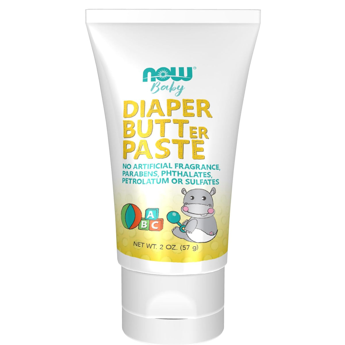 NOW Foods Baby, Diaper Butter Paste, Fragrance Free, No Artificial Fragrance, Parabens, Phthalates, or Petrolatum, 2-Ounce