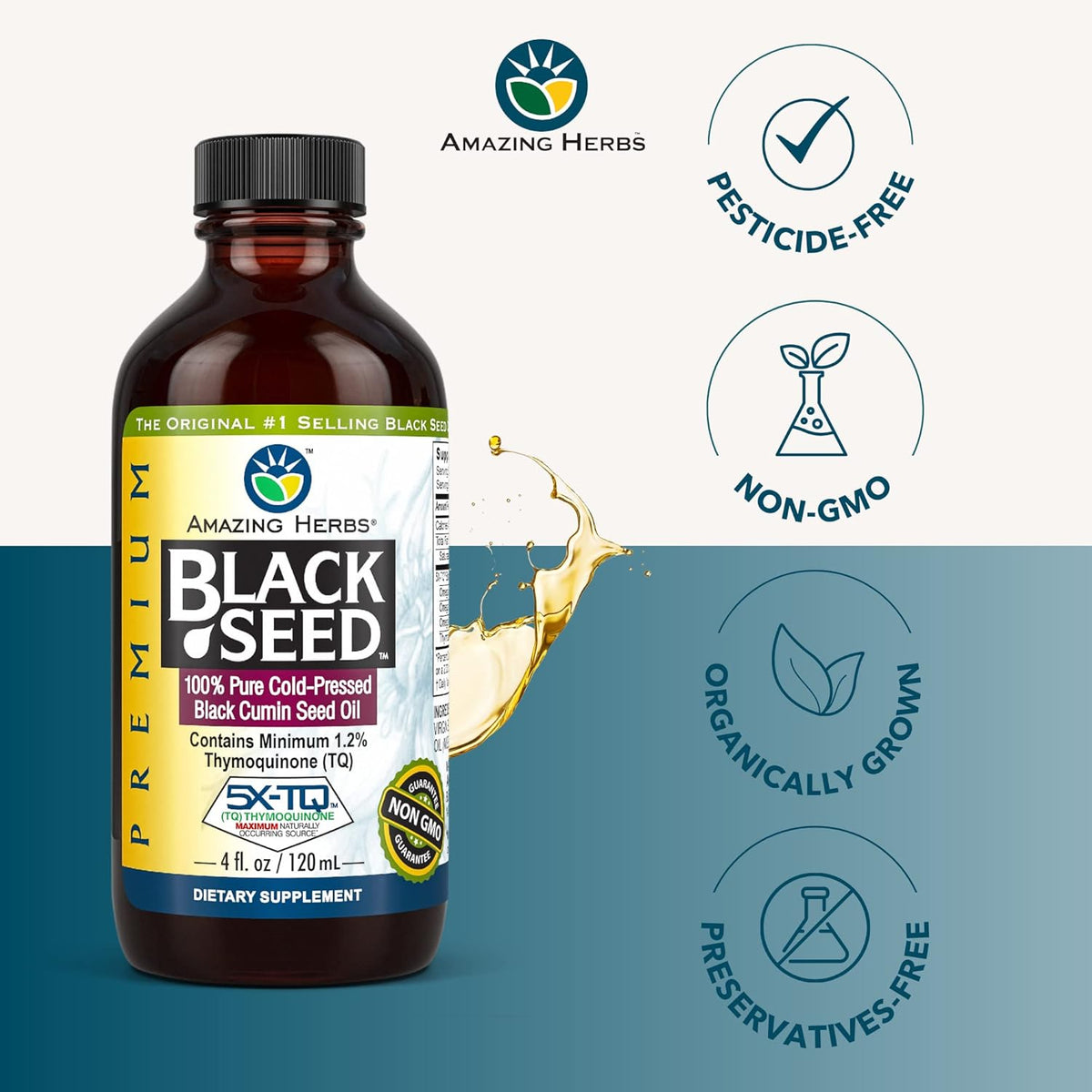 Amazing Herbs Premium Black Seed™ -- 4 fl oz