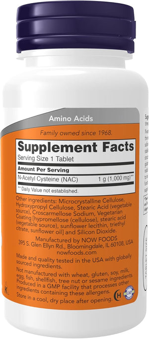 NOW NAC 1000mg 60tab
