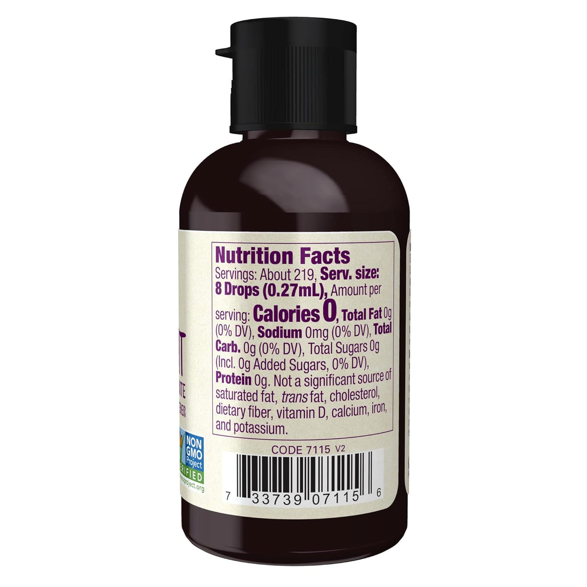 NOW Foods, Certified Organic Monk Fruit Liquid, Alcohol Free Glycerite Zero-Calorie Liquid Sweetener, Non-GMO, 2-Ounce