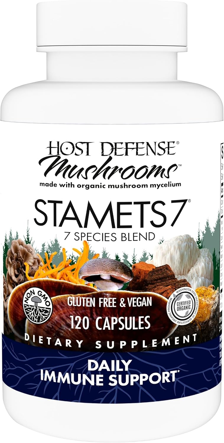 Host Defense Mushrooms Organic Stamets 7 Capsules -- 120 Capsules