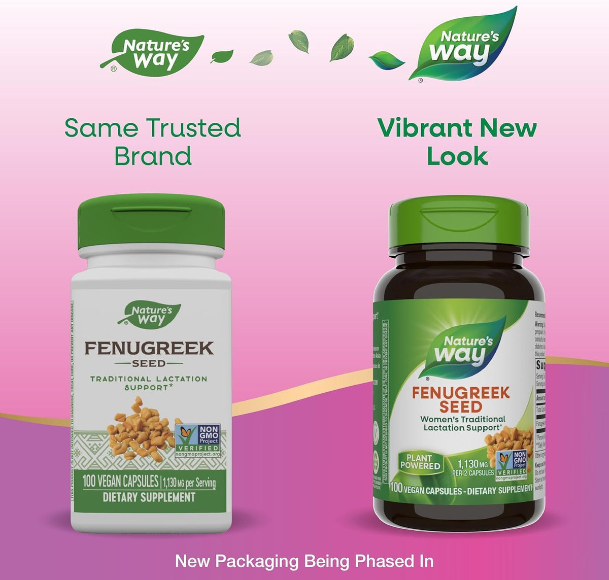 Nature&#39;s Way Fenugreek Seed, 1220 mg, 100 Vegan Capsules