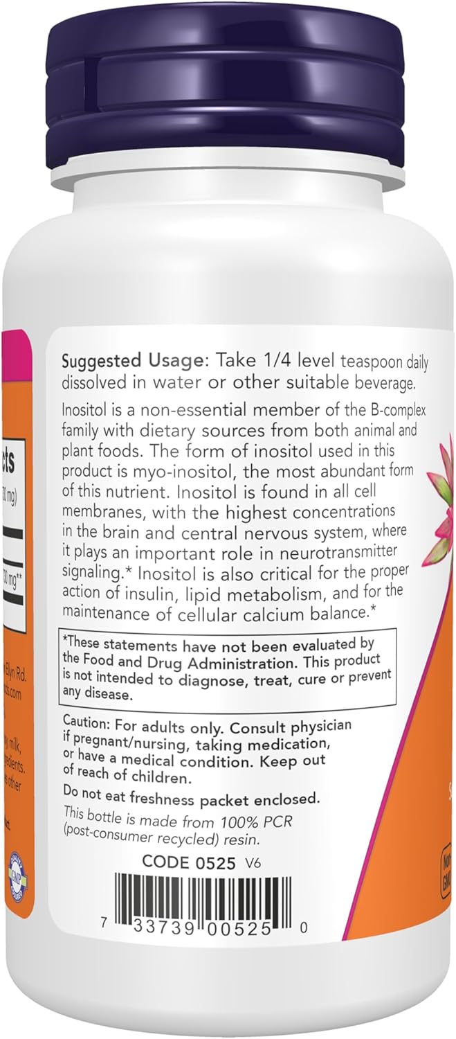 NOW Supplements, Inositol Powder, Neurotransmitter Signaling*, Cellular Health*, 2-Ounce