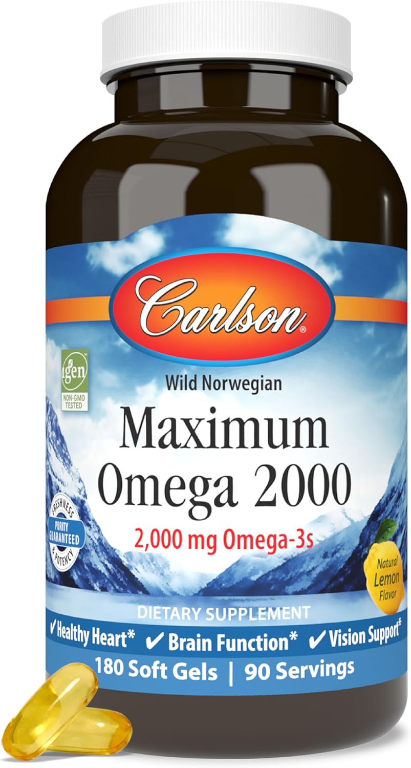 Carlson Maximum Omega 2,000 mg 180 ct