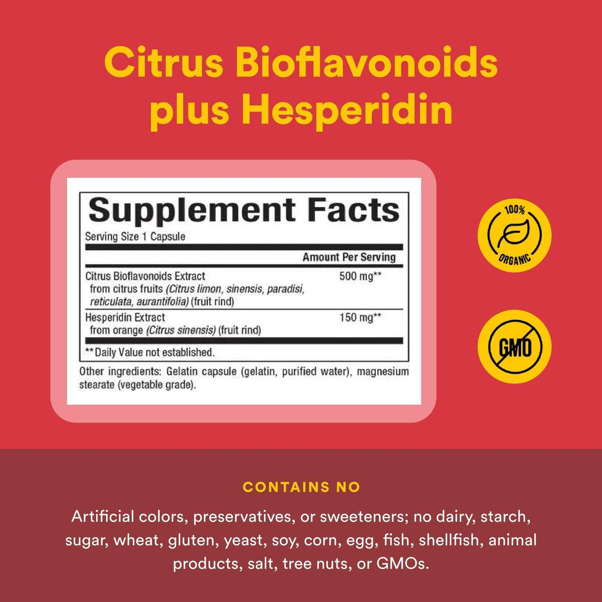 Natural Factors - Citrus Bioflavonoids 650mg, Support for The Body&#39;s Use of Vitamin C, 90 Capsules