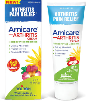Boiron Arnicare Arthritis Cream for Pain Relief of Knees, Hands, Wrists, Elbows, Joints & Muscles – Quickly Absorbed & Fragrance-Free – 2.5 oz