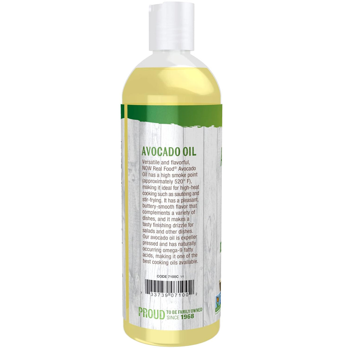 NOW Foods, Avocado Oil, Cooking Oil in Plastic Bottle, Purity-Tested, Rich Smooth Flavor, High Heat Cooking, Expeller Pressed, Certified Non-GMO, 16.9-Ounce