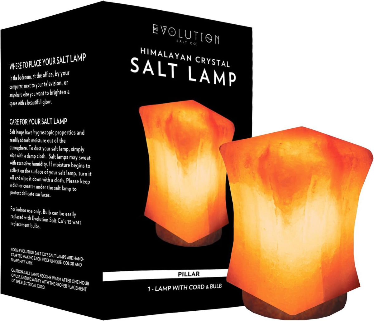 Evolution Salt - Pillar Crystal Himalayan Salt Lamp 4-6 lbs