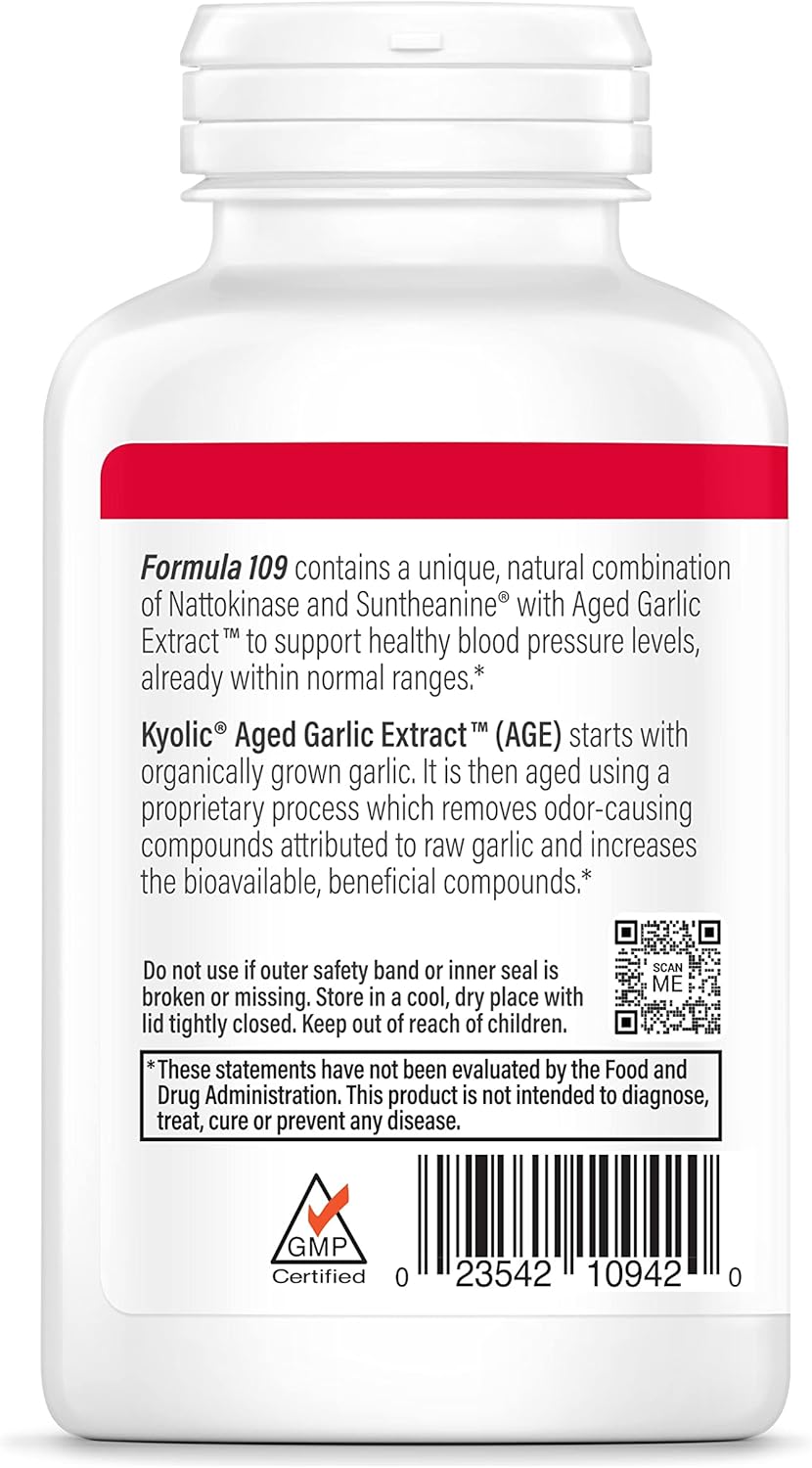 Kyolic Aged Garlic Extract™ Blood Pressure Health Formula 109, 160 Capsules