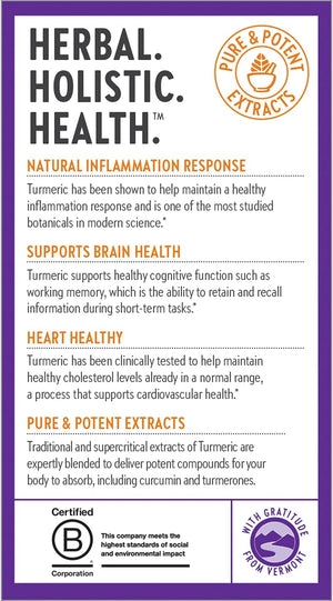 New Chapter Turmeric Supplement, One Daily, Heart, Brain & Healthy Inflammation Support, Supercritical Turmeric Curcumin Means No Black Pepper Needed, Non-GMO, Gluten Free – 120 Count
