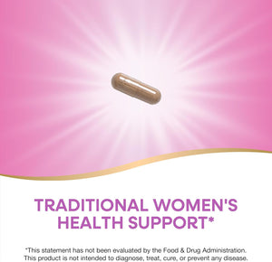 Nature's Way Black Cohosh Root, Traditional Support for Women's Health*, 540 mg per Serving, Non-GMO Project Verified, 100 Capsules