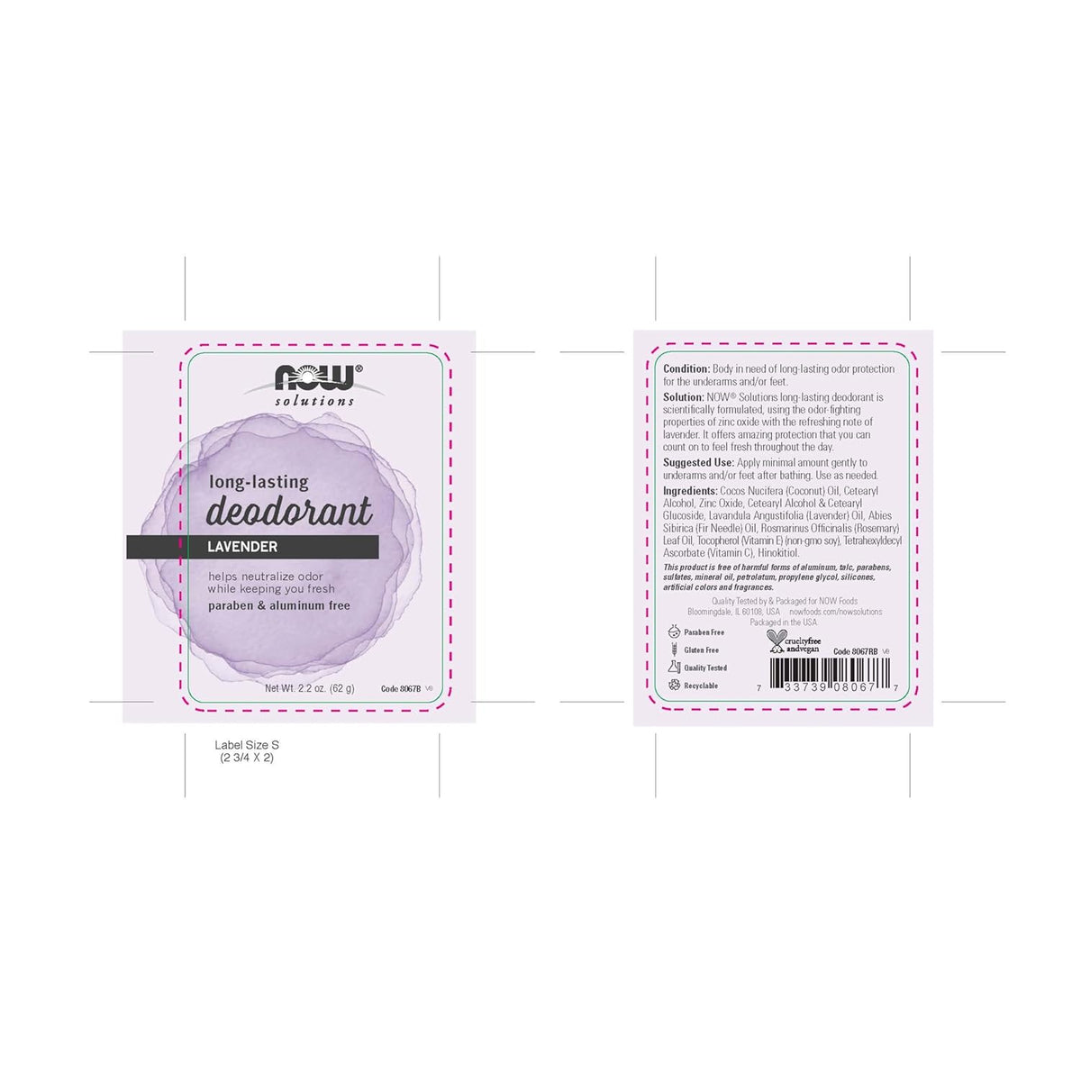 NOW Foods, Deodorant Stick Long Lasting 2.2 OZ