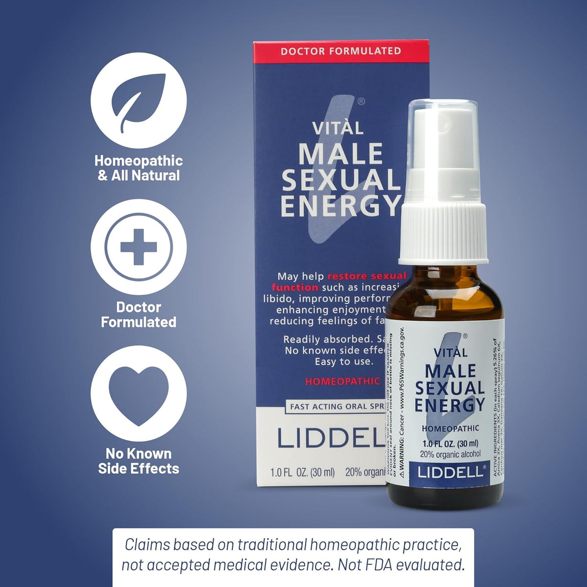 Liddell Homeopathic Vital Male Sexual Energy - 1fl oz