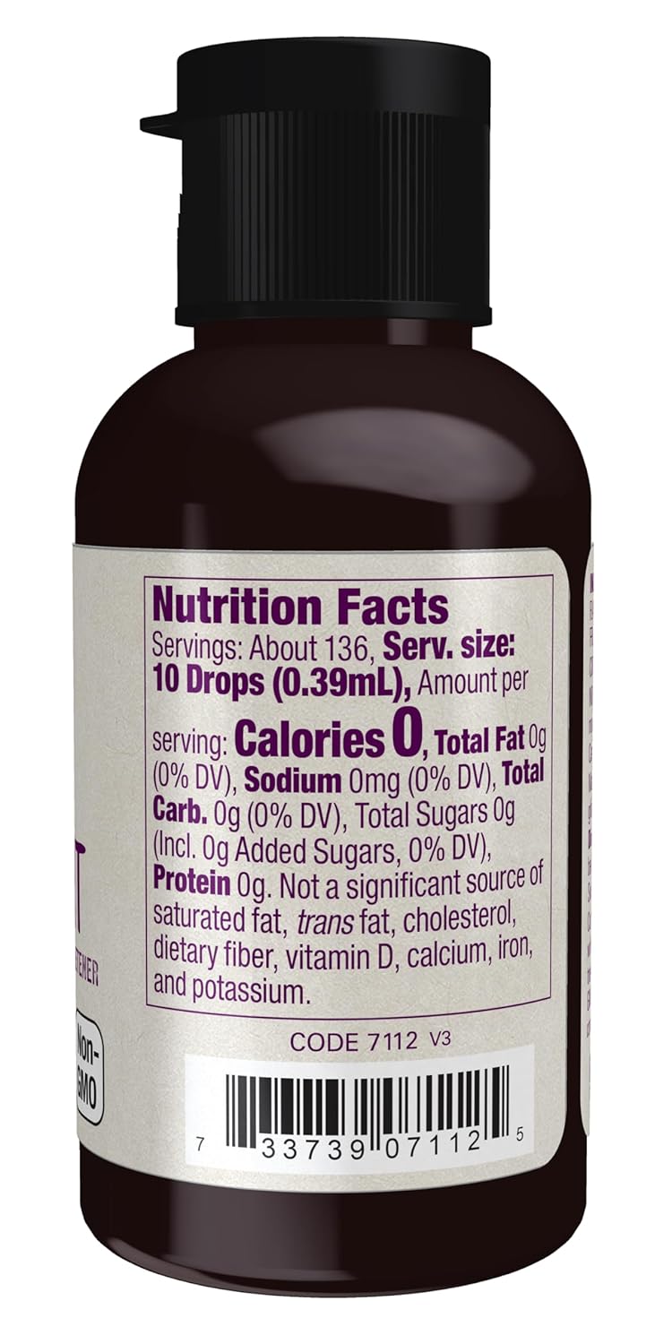NOW Foods, Organic Liquid Monk Fruit, Zero-Calorie Sweetener, Caramel, 1.8-Ounce
