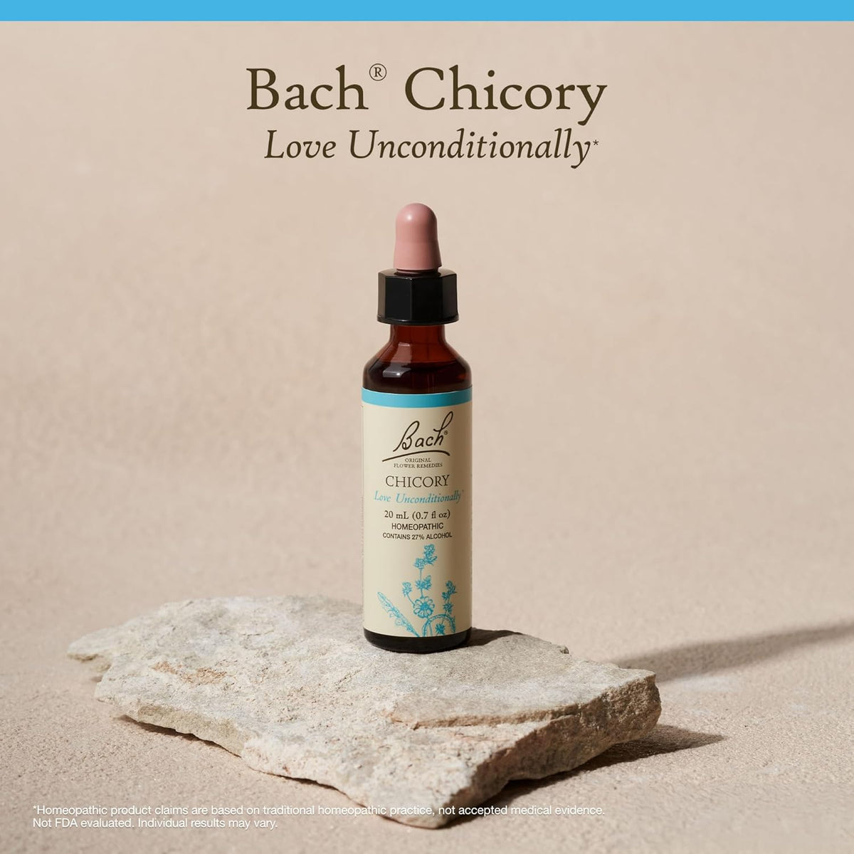 Bach Original Flower Remedies, Chicory - Love Unconditionally - Natural Homeopathic Flower Essence for Emotional Balance - Vegan, Gluten Free, Sugar Free - 20mL Dropper
