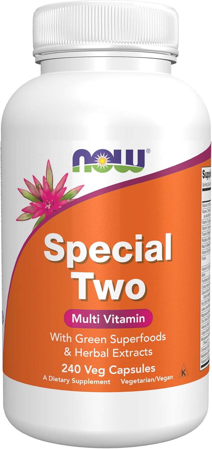 NOW Supplements, Special Two with Green Superfoods &amp; Herbal Extracts, 240 Veg Capsules
