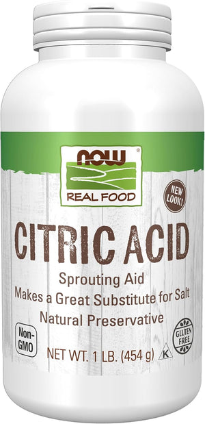 NOW Foods, Citric Acid, Sprouting Aid, Great Substitute for Salt, Preservative Found in Citrus Fruits, 1-Pound