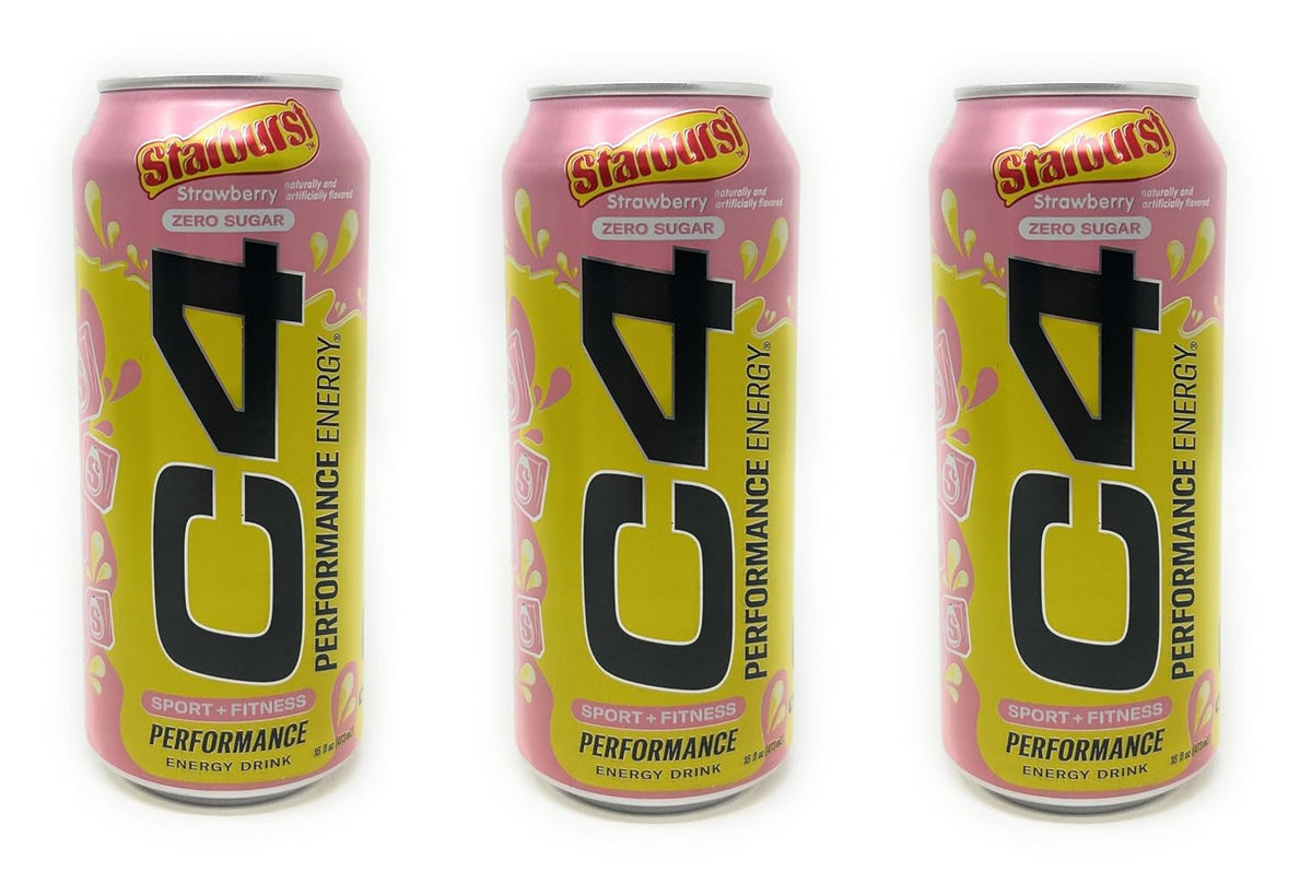 C4 Performance Energy Drink Strawberry Starburst 16oz