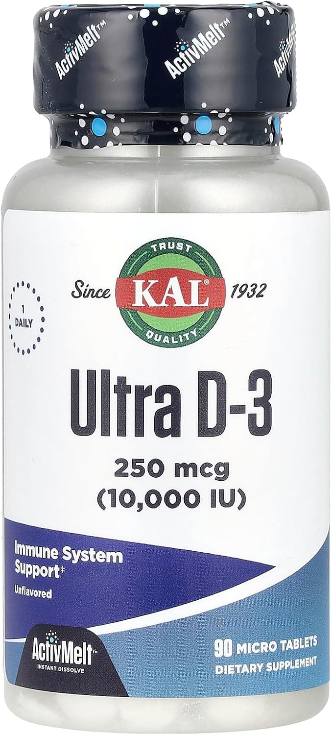 KAL 10000 Iu Ultra D-3 Tablets, 90 Count