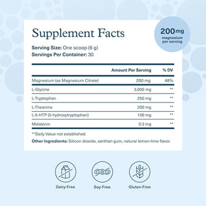 Youtheory Sleep Nighttime Powder - Sleep Support Supplement for Calm & Relaxation* - Contains Melatonin, Magnesium, L-Theanine & L-Glycine - Dairy, Soy & Gluten Free - 6 oz