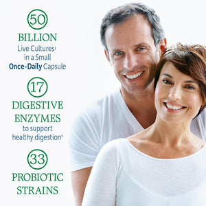 Garden of Life Probiotics for Women and Men - Raw Probiotics Colon Care 50 Billion CFU and Enzymes, Raw Fruits, Veggies, Once Daily Acidophilus Probiotic for Regularity and Immune Health - 30 Capsules