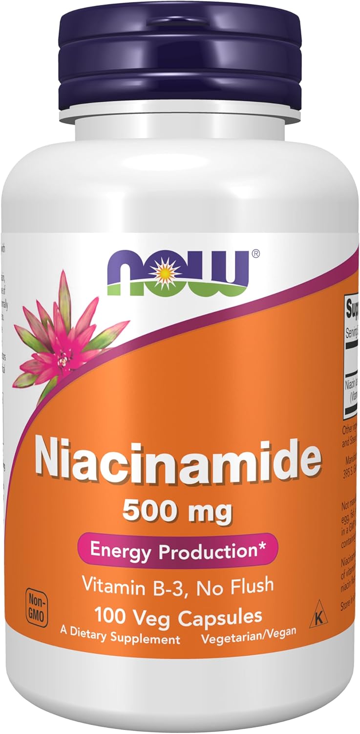 NOW Niacinamide, 500 mg, 100 Capsules