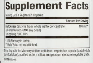 Natural Factors - Nattokinase 100mg, Supports Circulatory Health, 60 Vegetarian Capsules