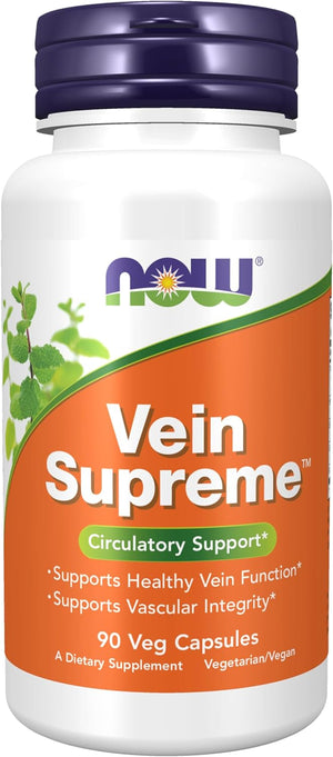 NOW Foods Supplements, Vein Supreme™, Healthy Vein Function*, Circulatory Support*, 90 Veg Capsules